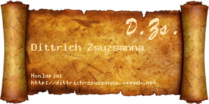 Dittrich Zsuzsanna névjegykártya